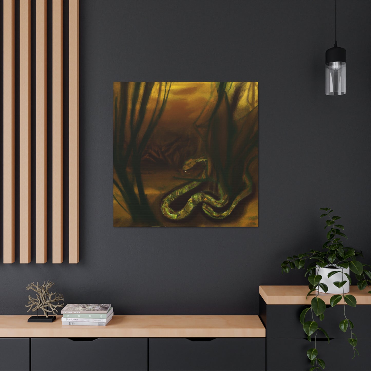 Pythonic Dreamscape Painting - Canvas