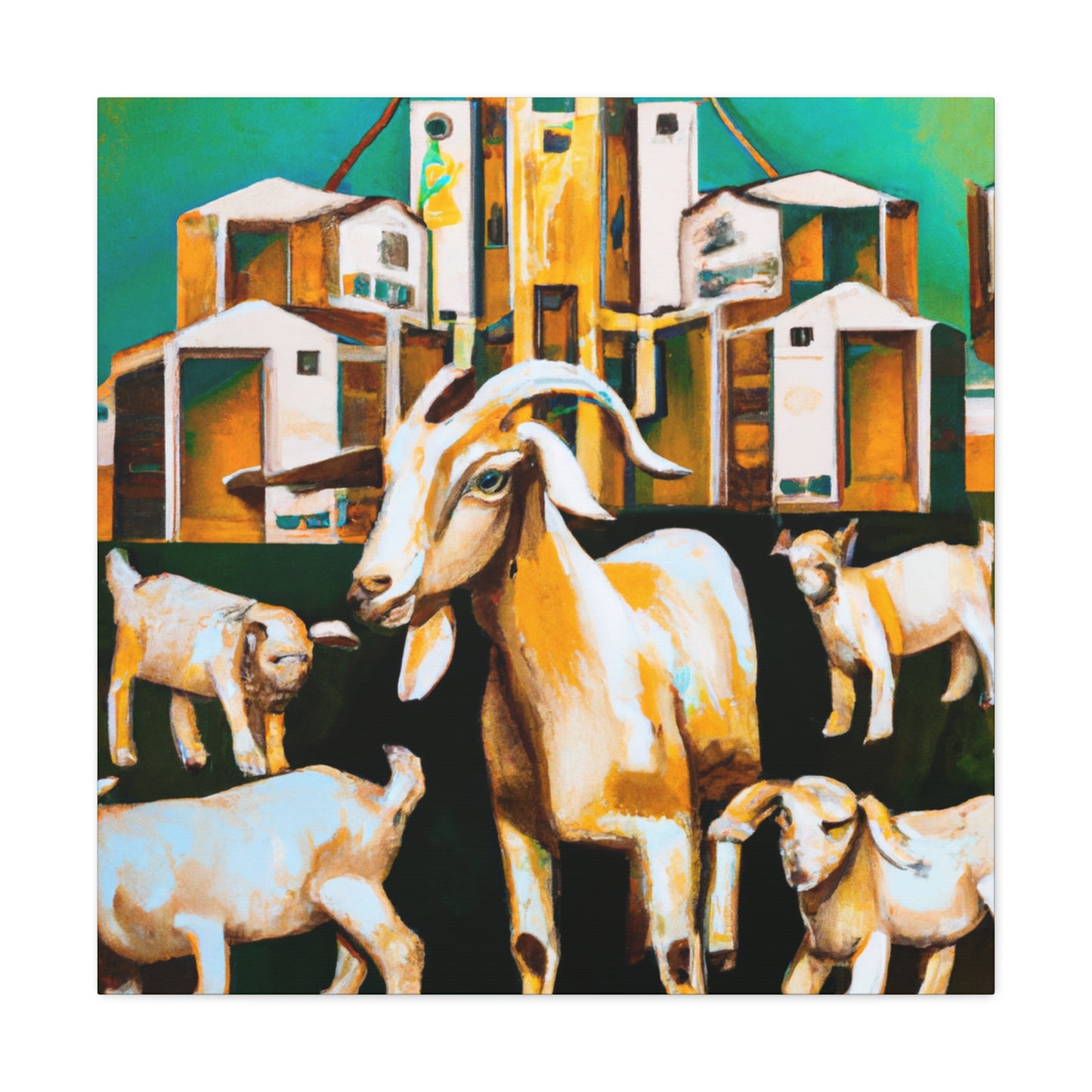 "Goat in Gilded Glory" - Canvas