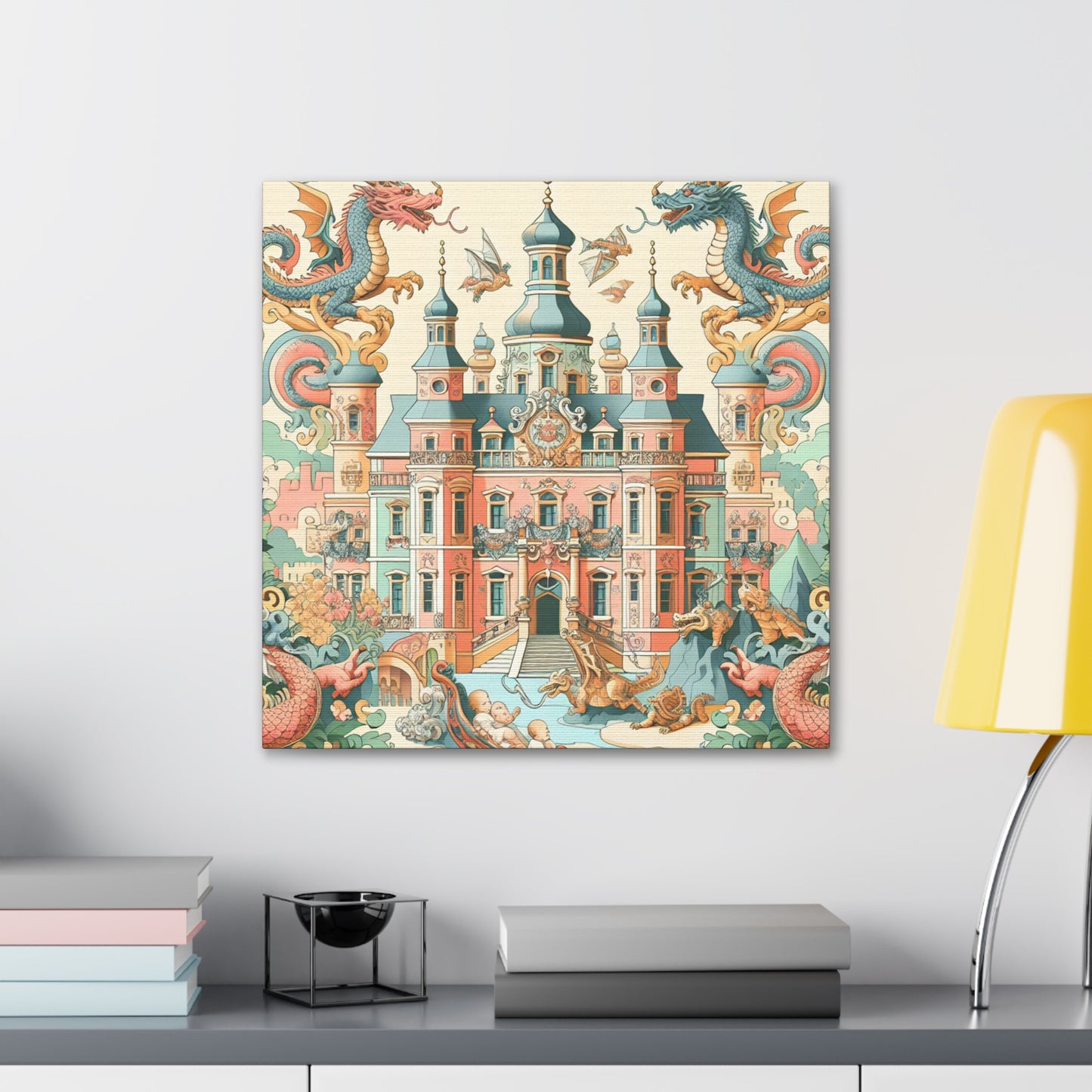 Whimsical Dragon Kingdom - Canvas