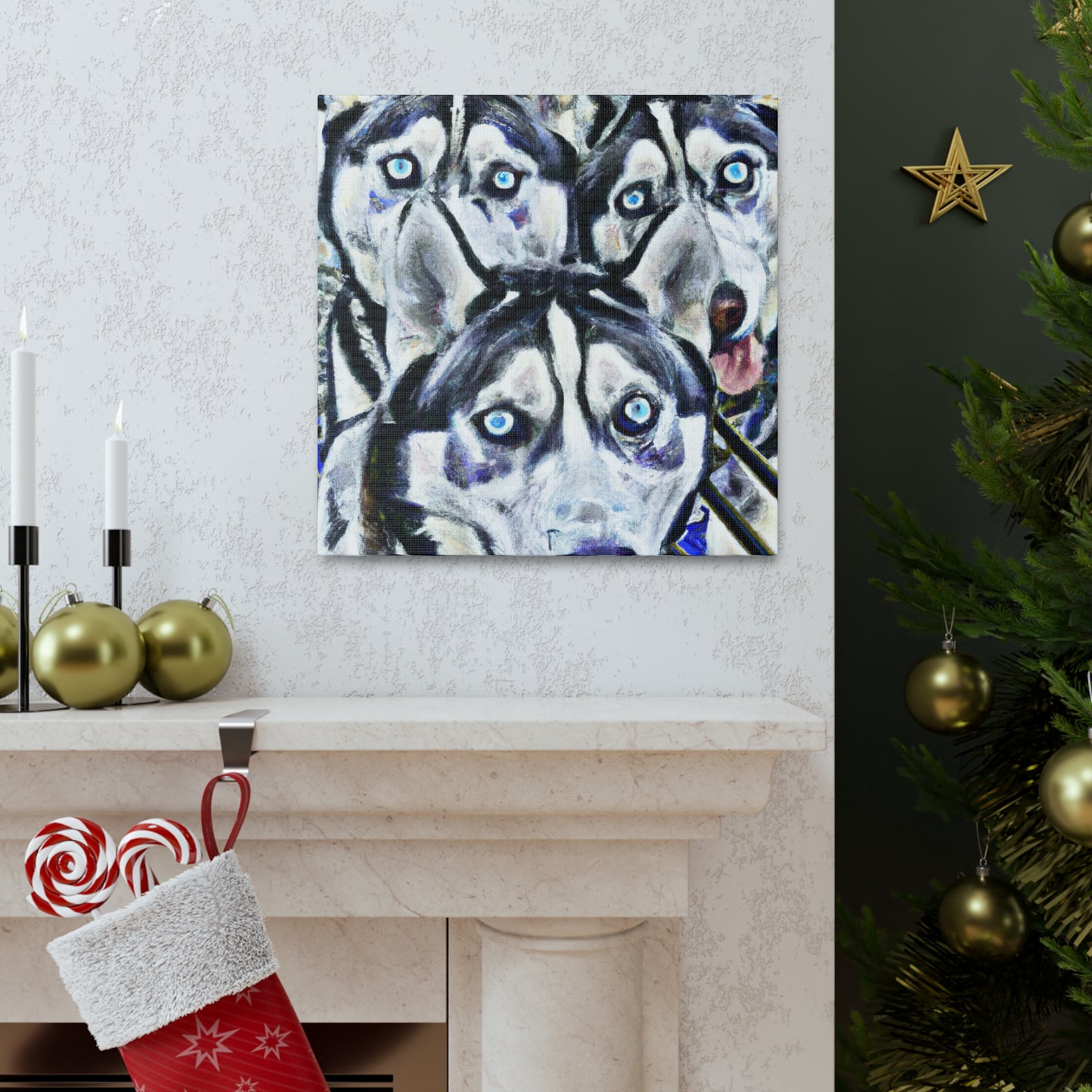 Siberian Husky Dreamscape - Canvas