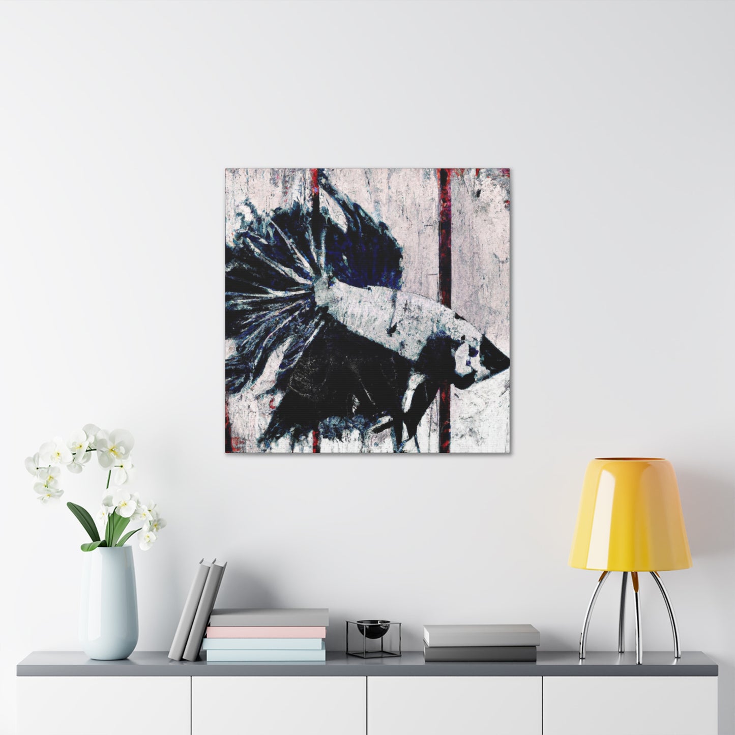 Betta in Golden Hues - Canvas