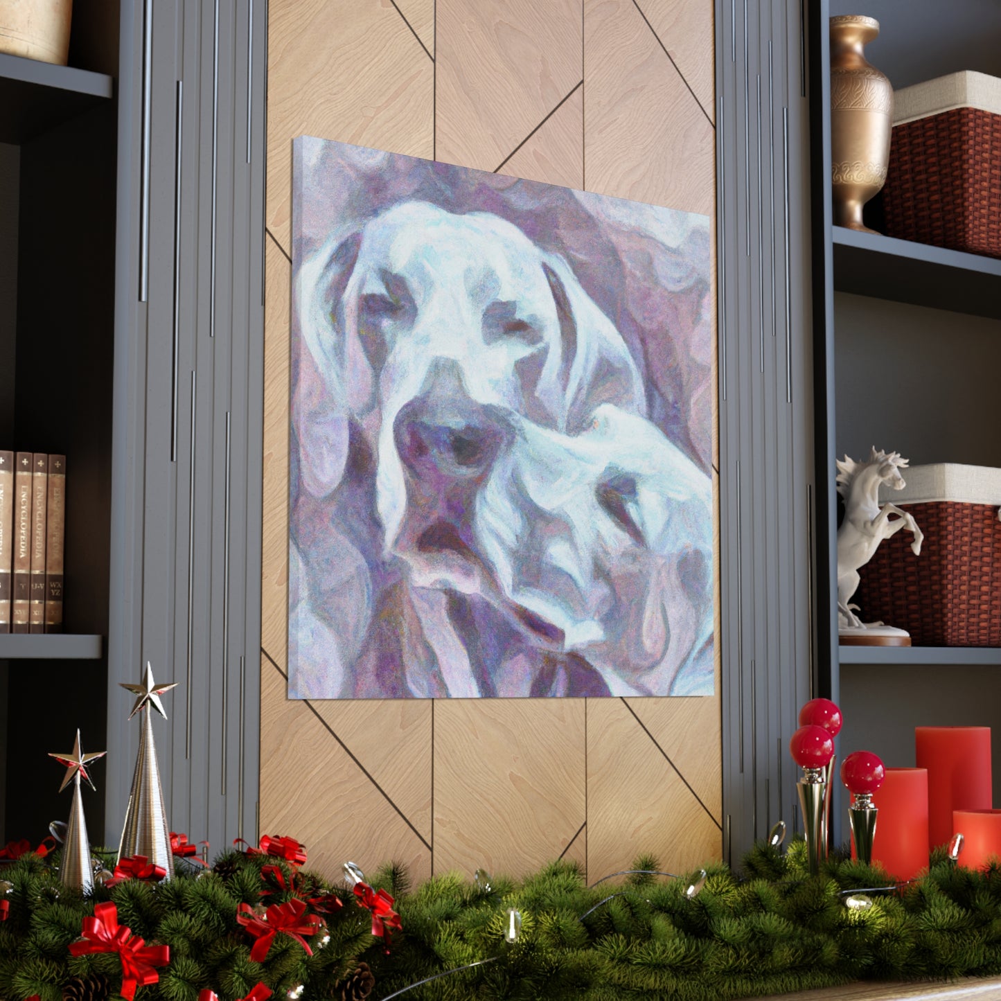 "Weimaraner In Impressionism" - Canvas