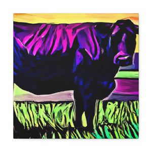 "Herd of Black Angus" - Canvas