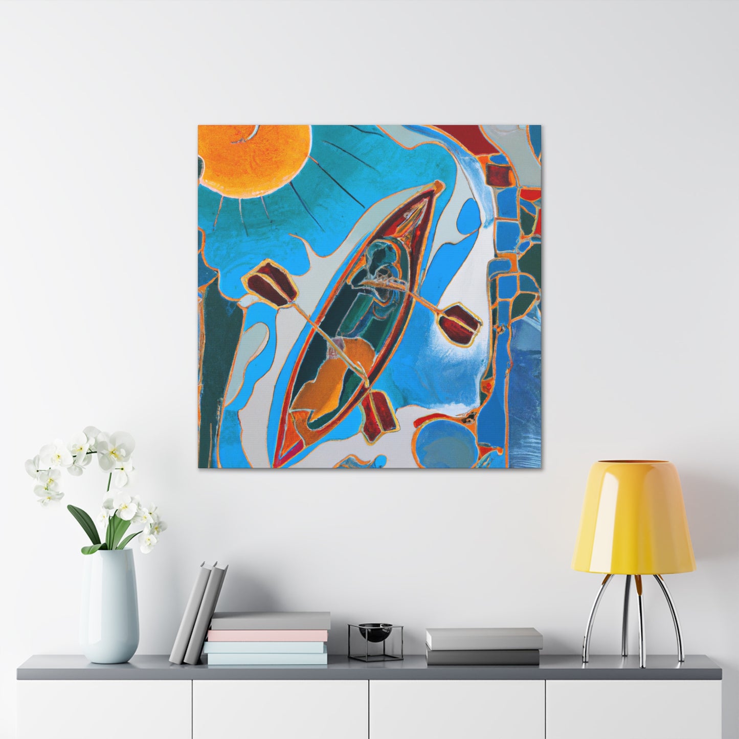 Dinghy in Moonlight Sparkle - Canvas