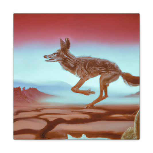 "Coyote's Surreal Slumber" - Canvas