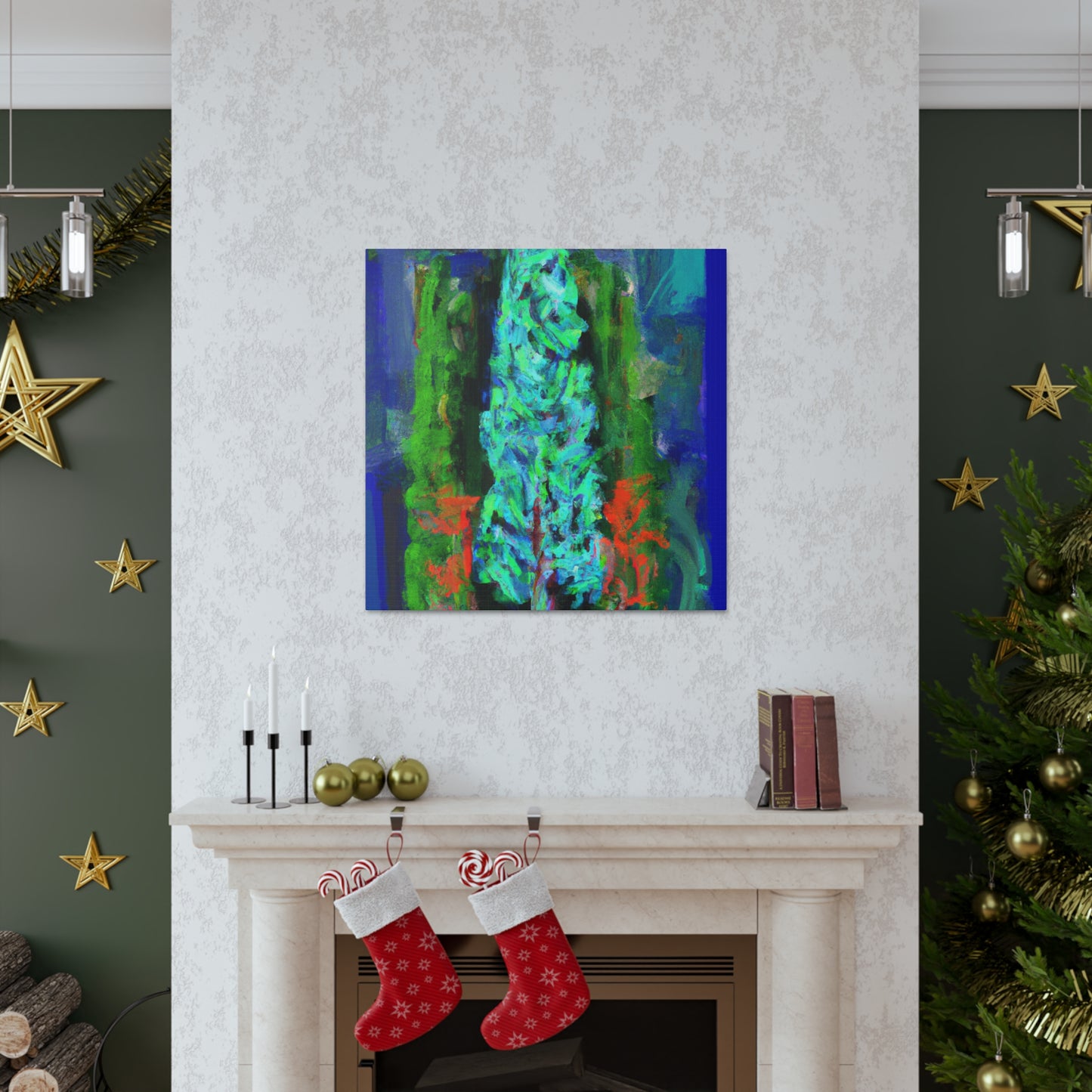 Cypress Tree Reflection - Canvas