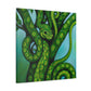 Green Python in Bloom - Canvas