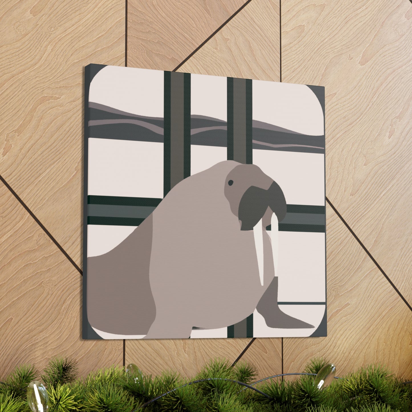 "Walrus in Art Deco" - Canvas