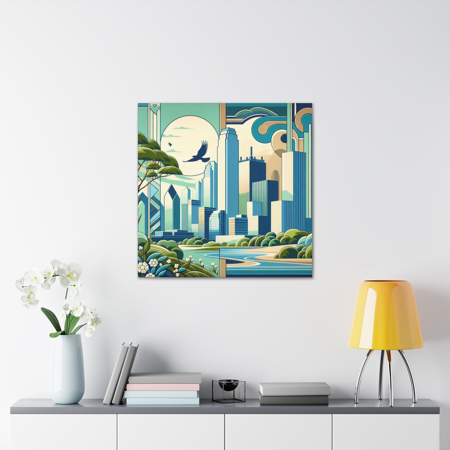 "Urban Elegance: Dallas Delight" - Canvas