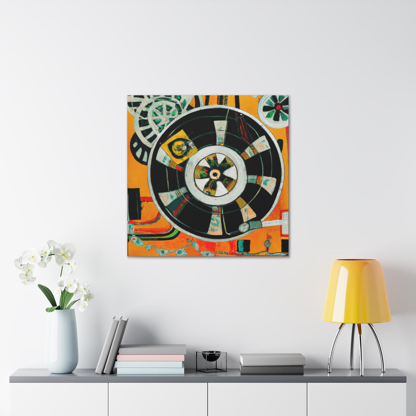 "Reel to Reel Deco" - Canvas