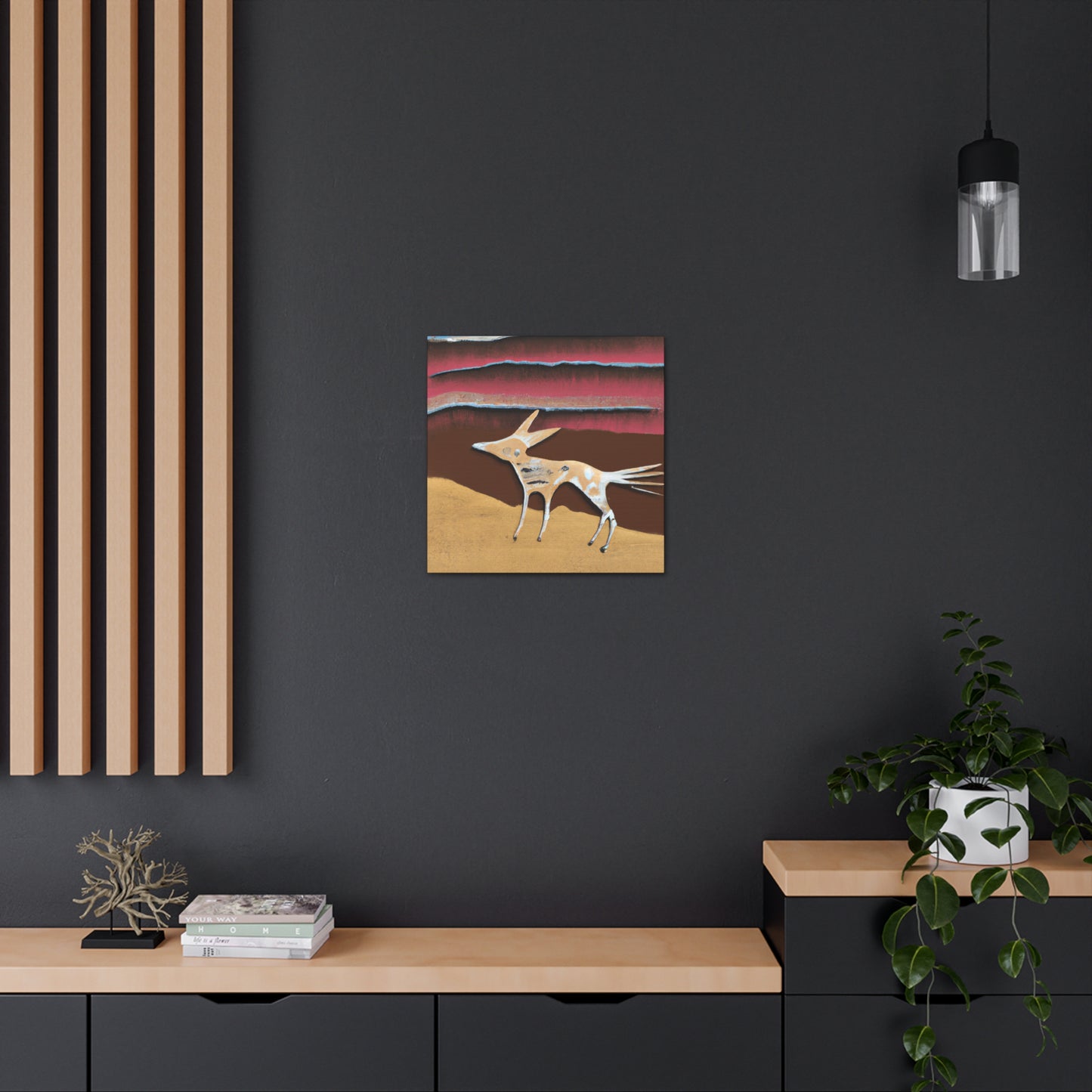 "Coyote in Minimalism" - Canvas