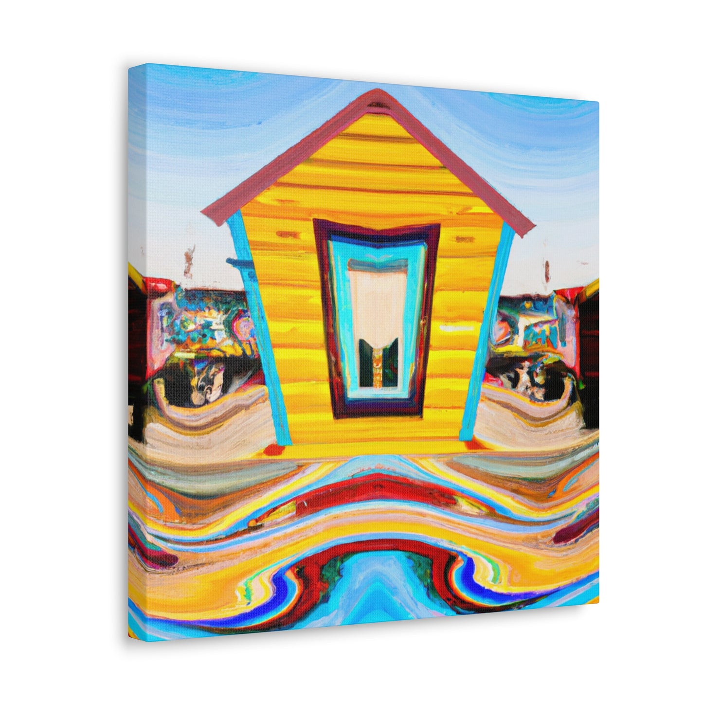 "Beach Hut Blissful Bliss" - Canvas