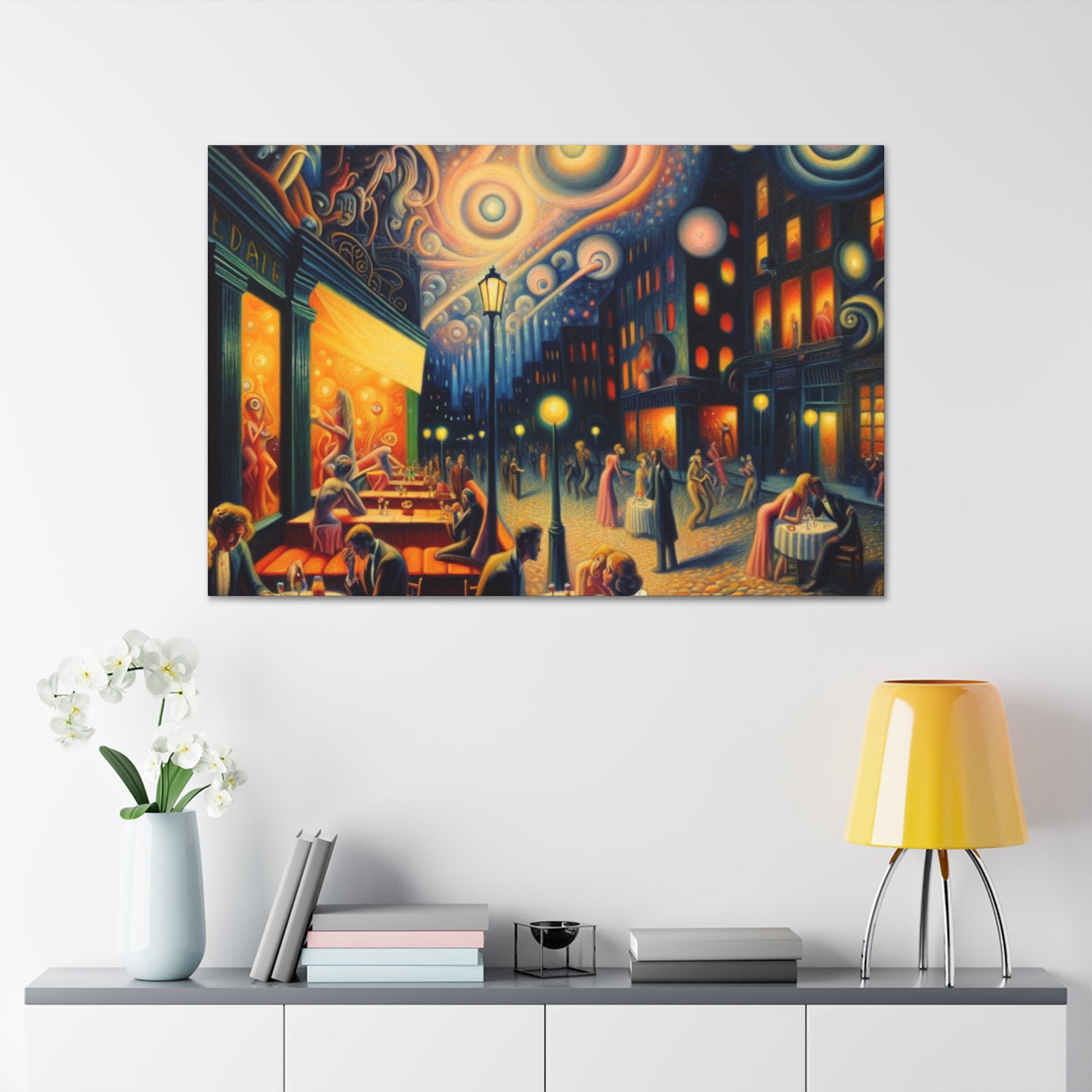 Ethereal Enigma: Moonlit Rendezvous - Canvas