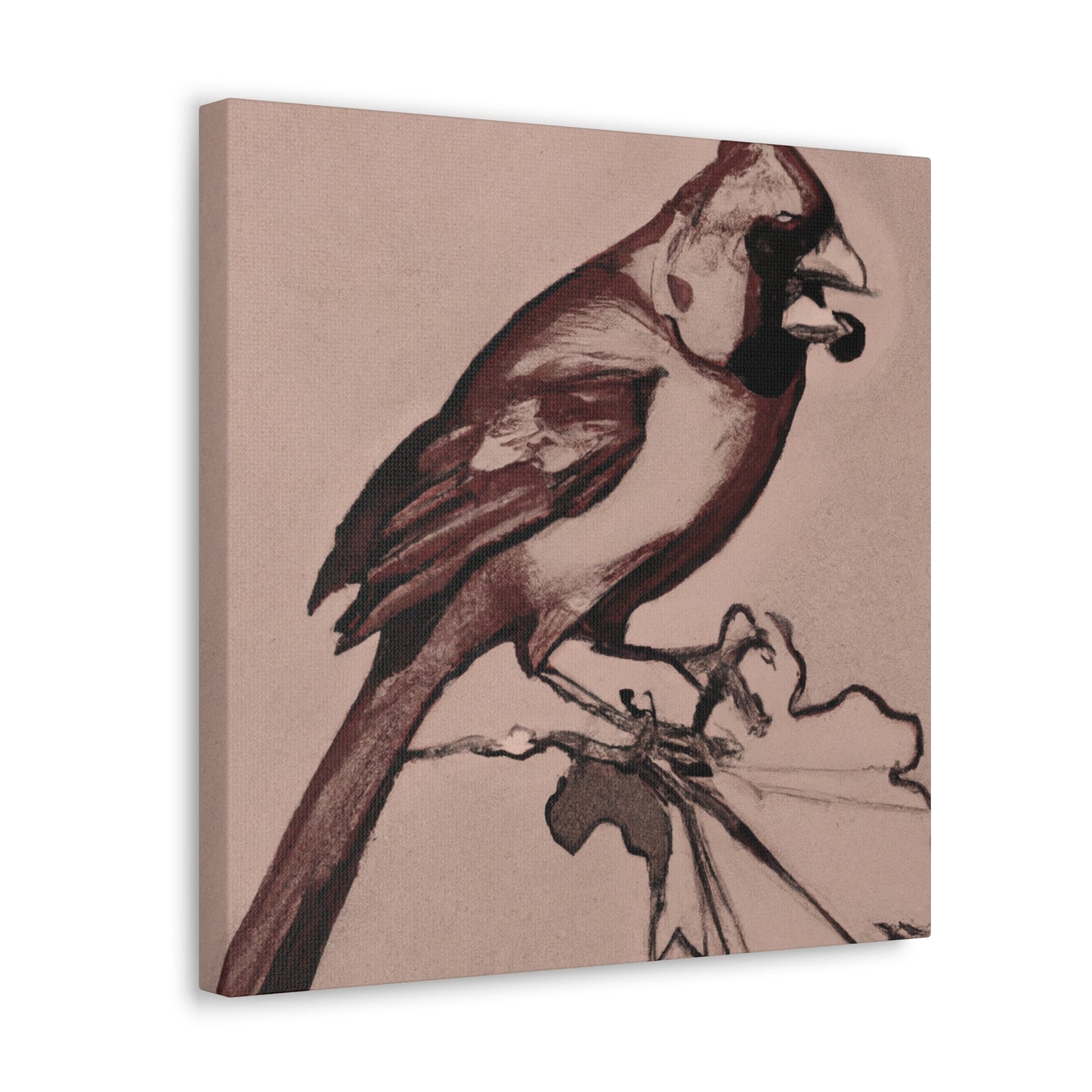 "Cardinal in the Garden" - Canvas