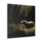 "Hippo in Impressionism" - Canvas