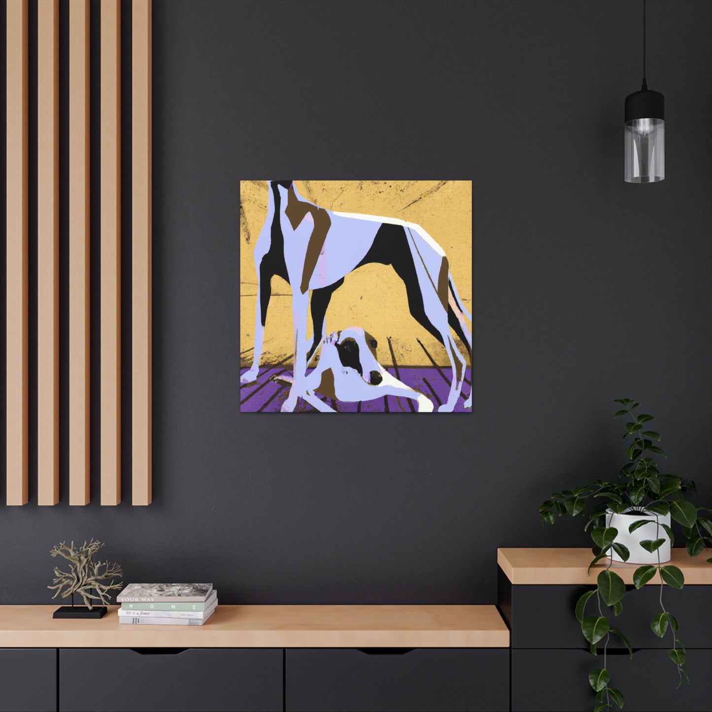 "Greyhound in Motion" - Canvas