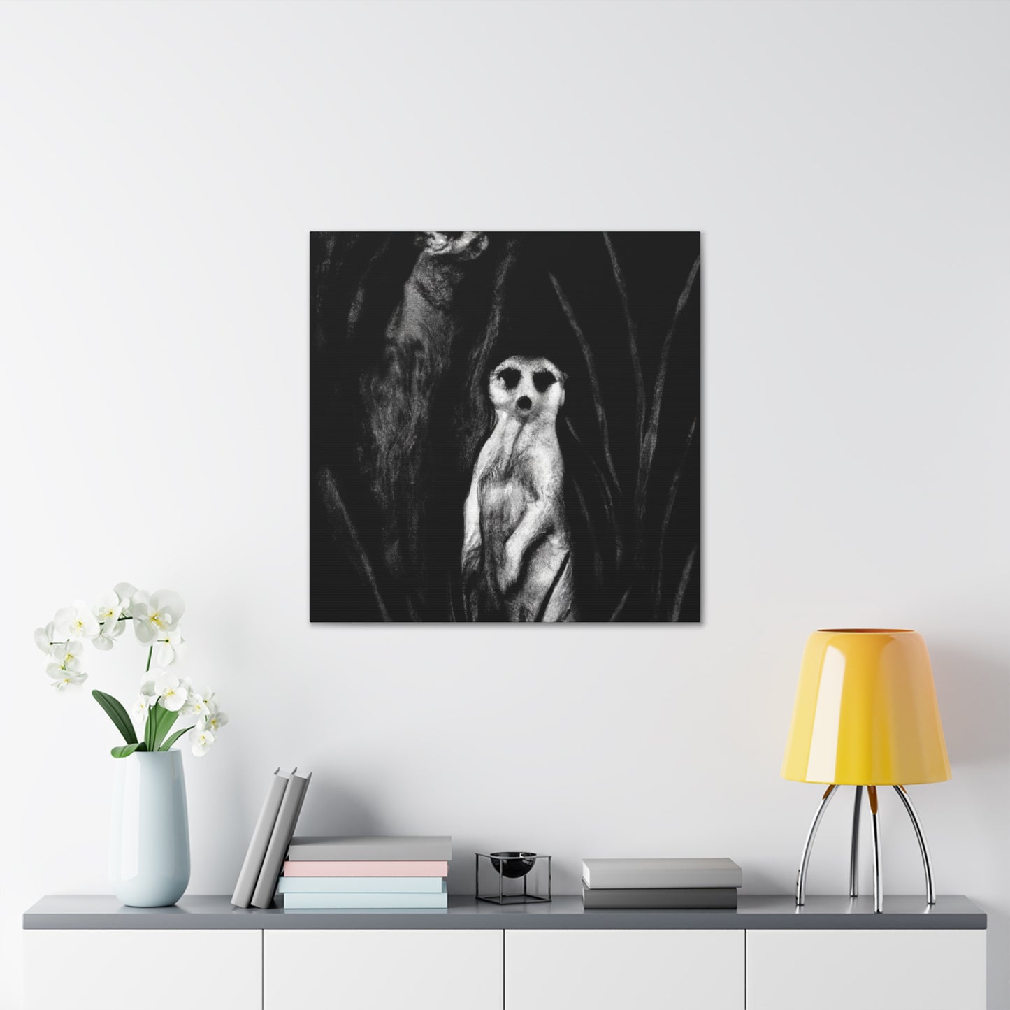 Meerkat in Moonlight - Canvas