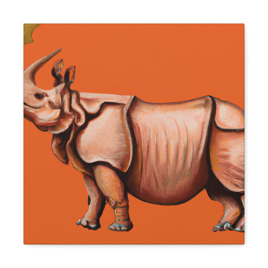 Majestic Indian Rhinoceros - Canvas