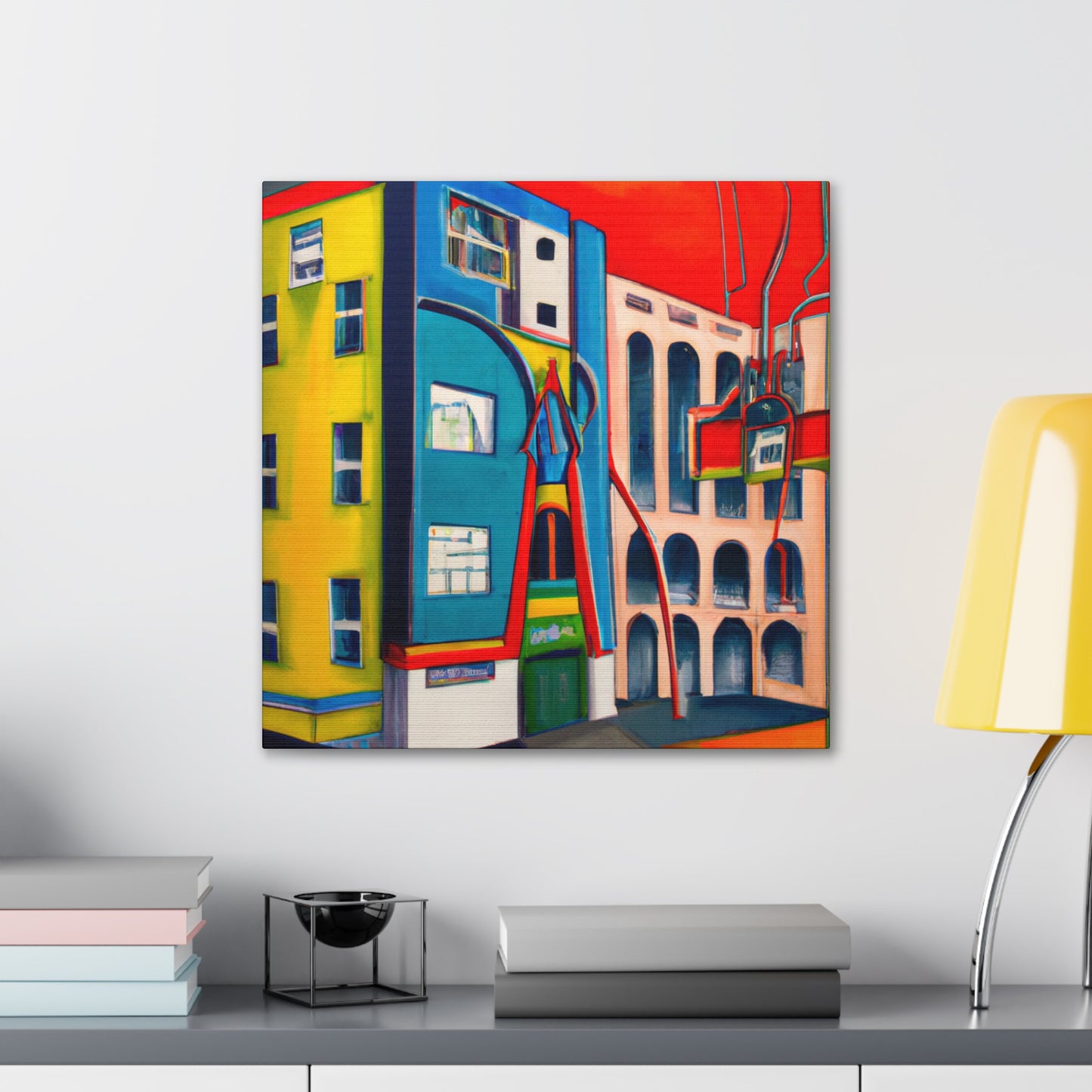 "Bauhaus Modernist Mural" - Canvas