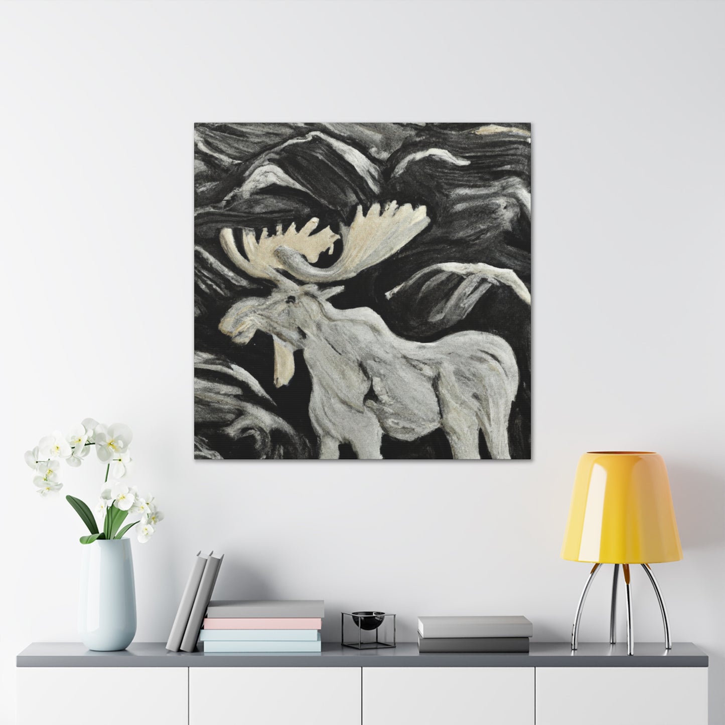 "Moose in Monochrome" - Canvas