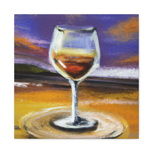 "Wine Glass by Moonlight" - Canvas