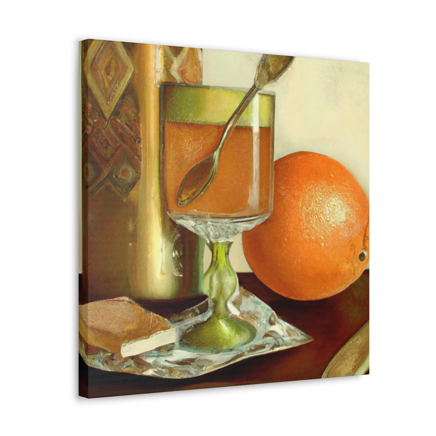 "Orange Glows in Baroque" - Canvas