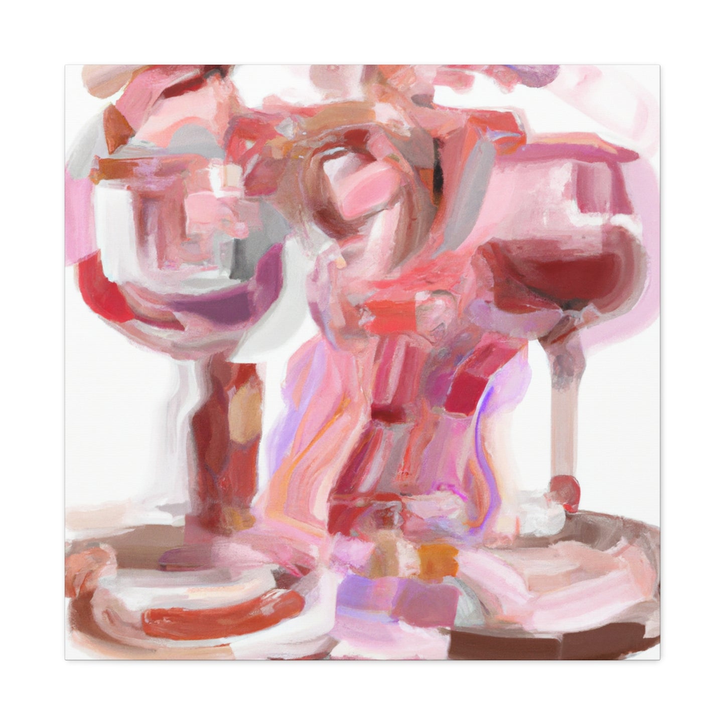 "Vintage Wine Expressionism" - Canvas