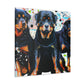 Powerful Rottweiler Pose - Canvas