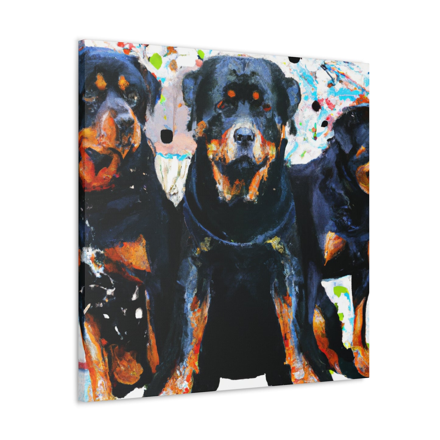 Powerful Rottweiler Pose - Canvas