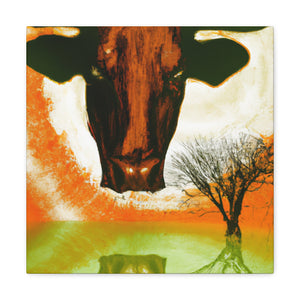 Lonely Texas Longhorn - Canvas