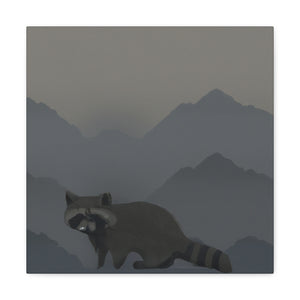 Raccoon in Contemplation - Canvas