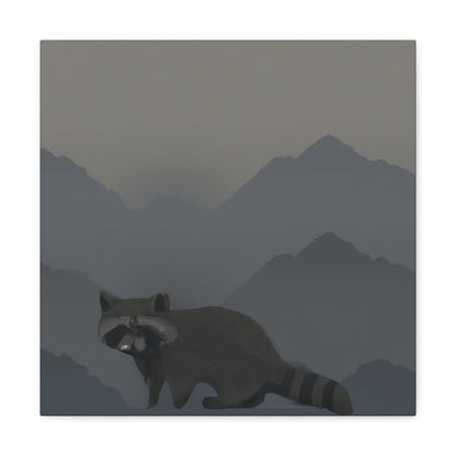 Raccoon in Contemplation - Canvas