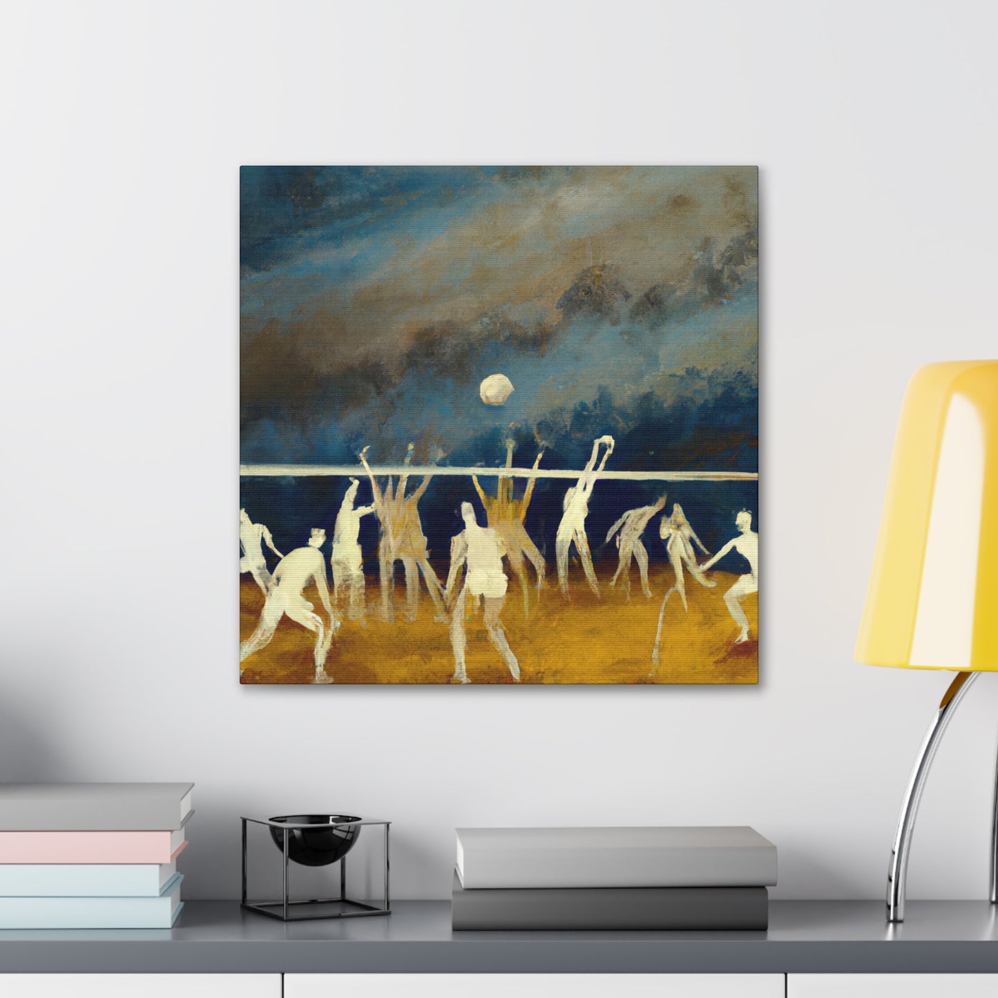 "Volleyball Vibrant Hues" - Canvas