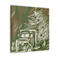 "Christmas Tree Truck Dashing" - Canvas