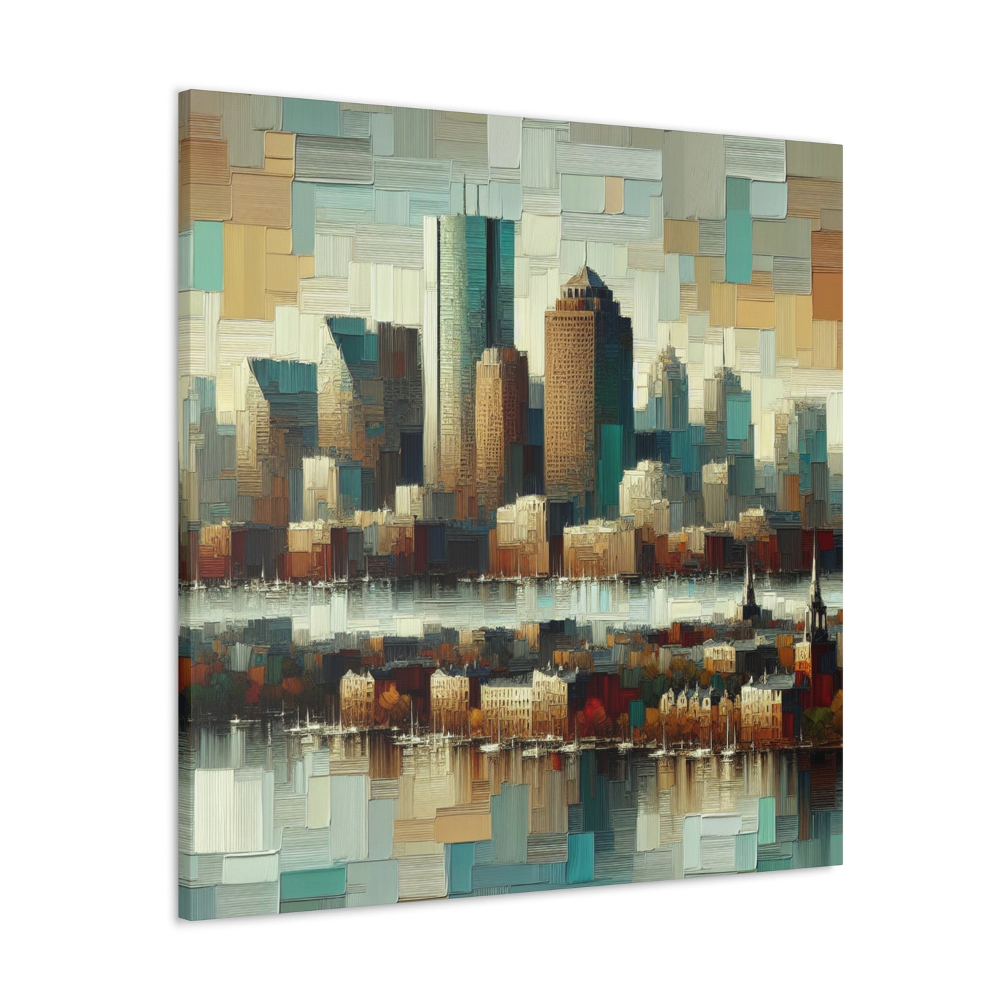 "Harbor Hues of Boston" - Canvas