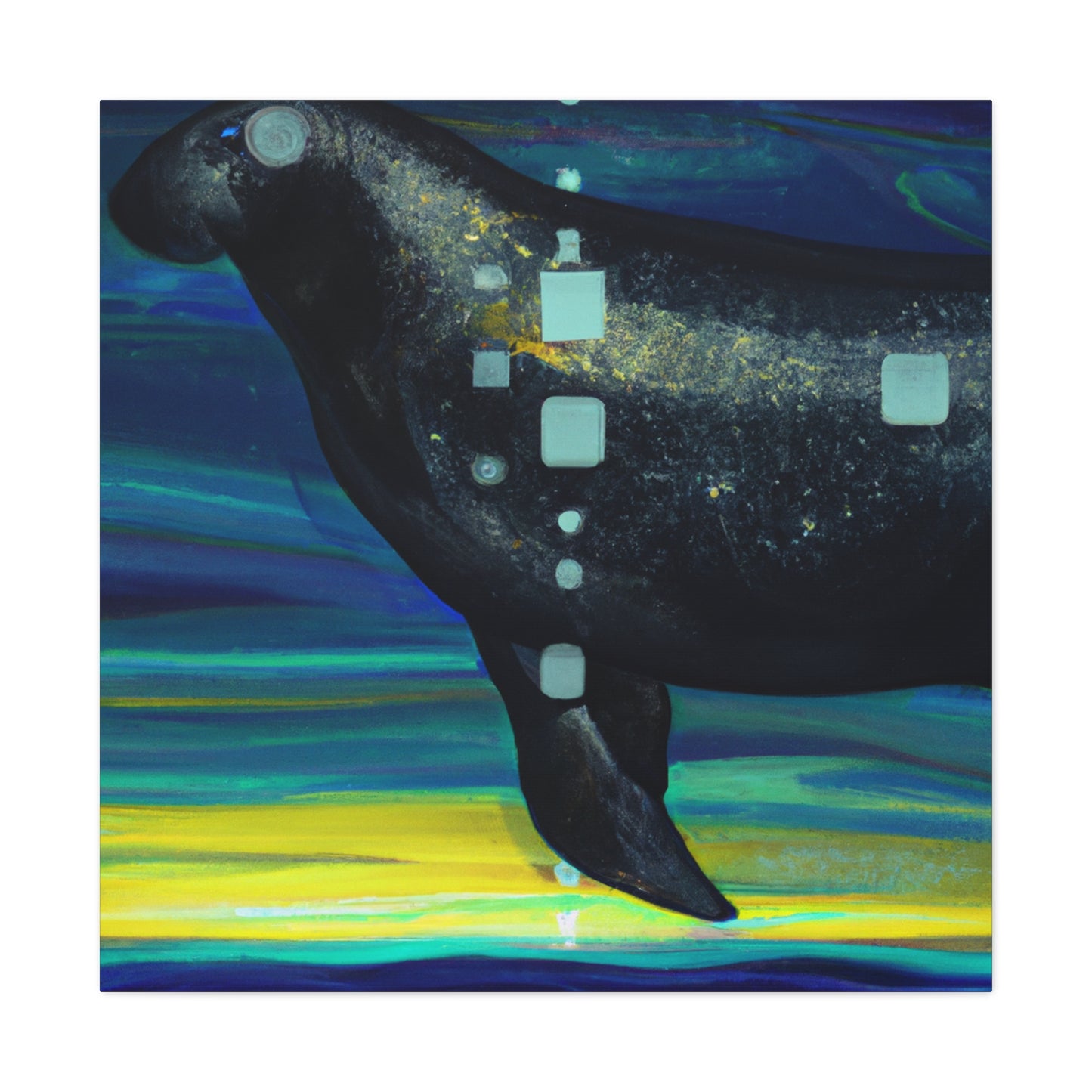 Manatee in Art Deco - Canvas