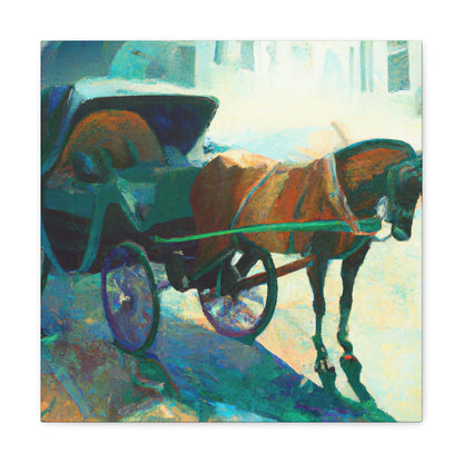 "Carriage, On Horseback" - Canvas