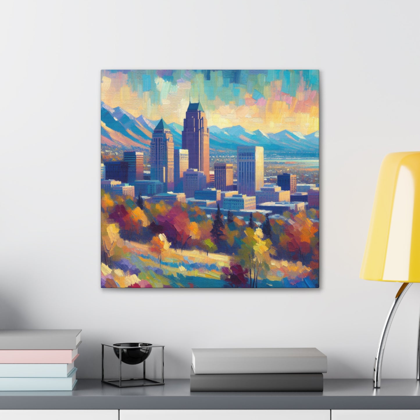 "Vibrant Urban Monoliths" - Canvas