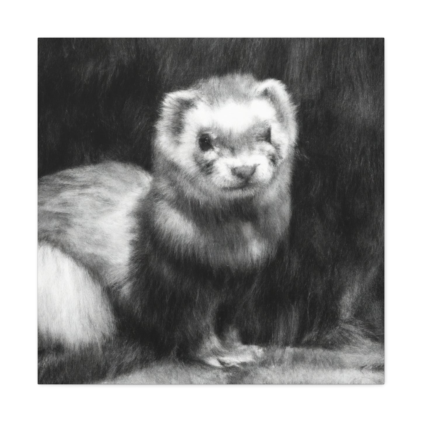 Ferret in Impressionism - Canvas