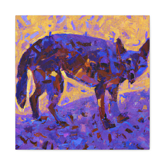 Coyote Among Hyacinths - Canvas