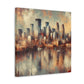 "City's Lively Brushstrokes" - Canvas