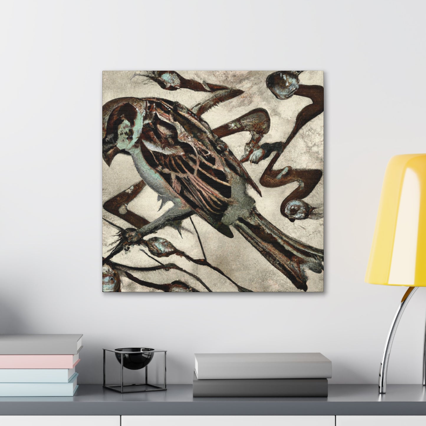 Singing Song Sparrow - Canvas