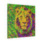 Lion in Pointillism - Canvas