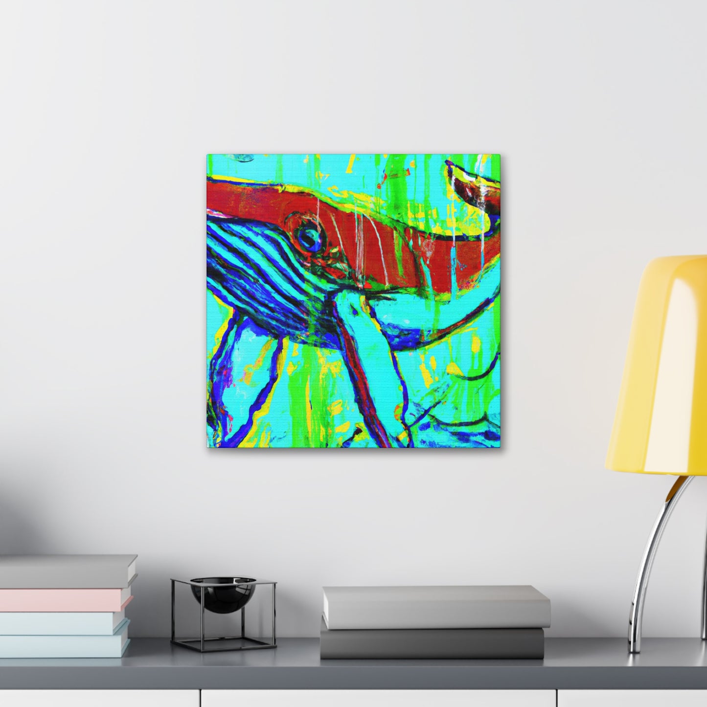 Whale in Moonlight Lullaby - Canvas