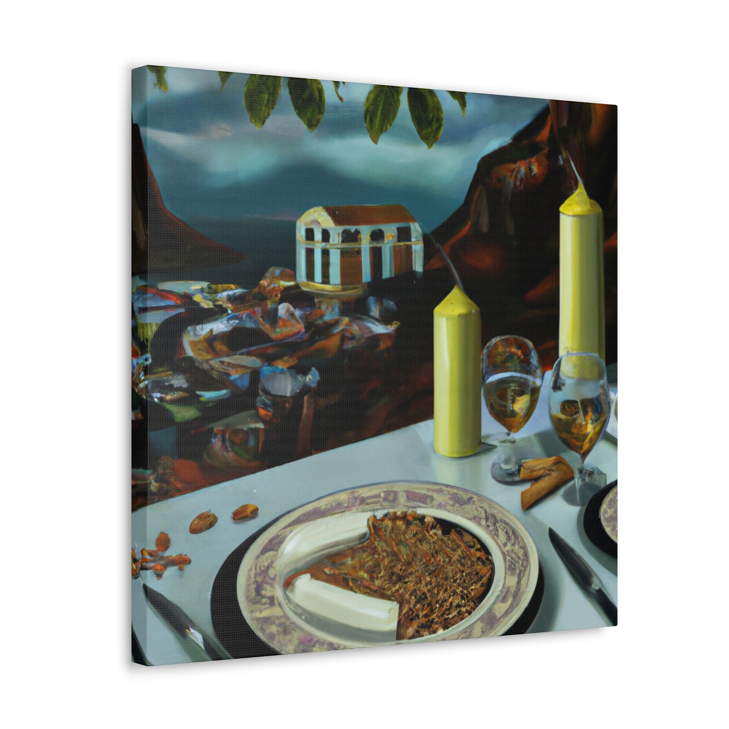 "Dining in Deco Bliss" - Canvas