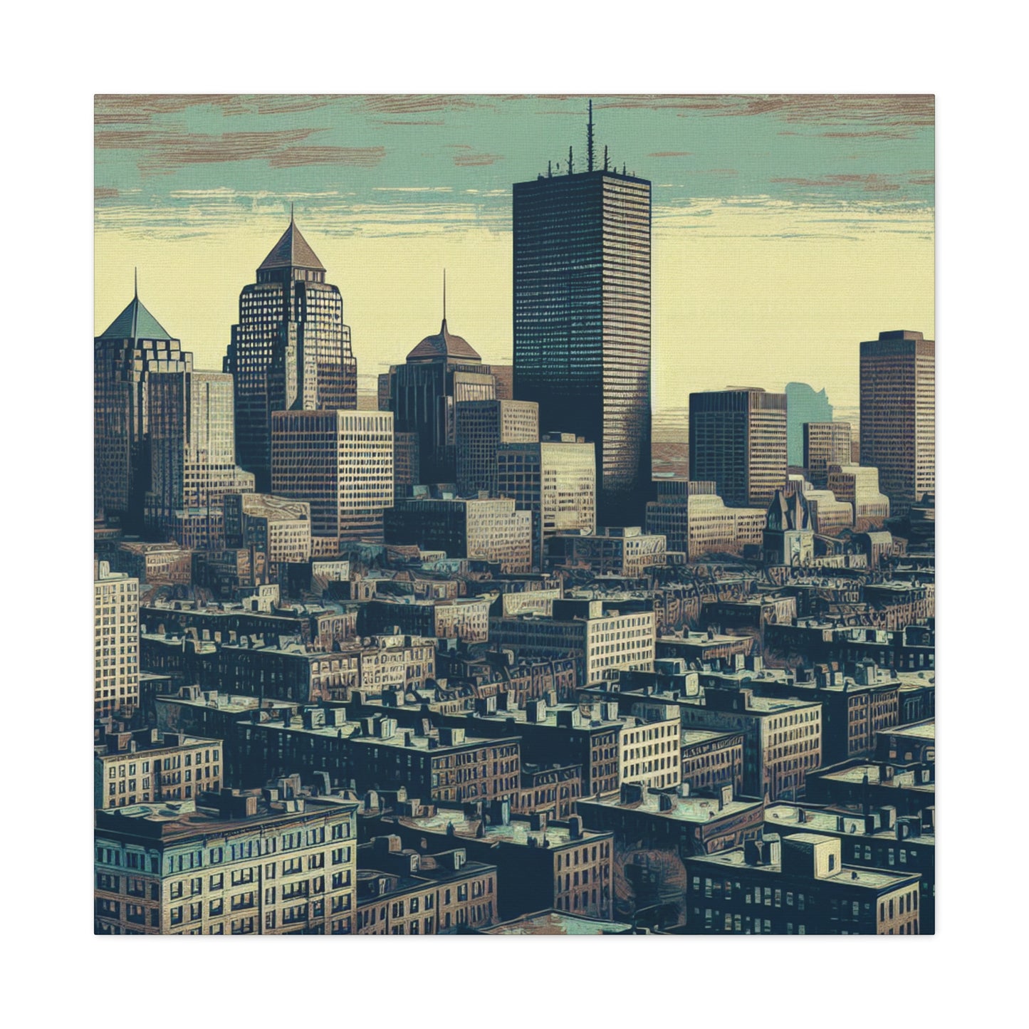 "Revolutionary Boston's Urban Canvas" - Canvas