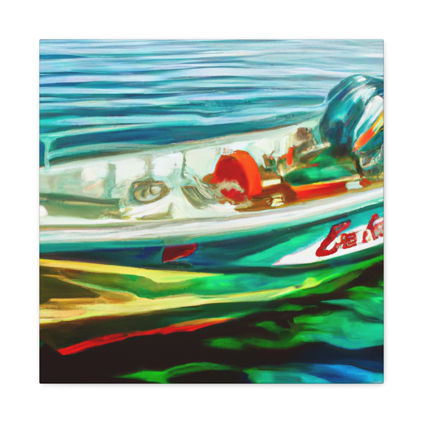 Catching the Bass Boat - Canvas