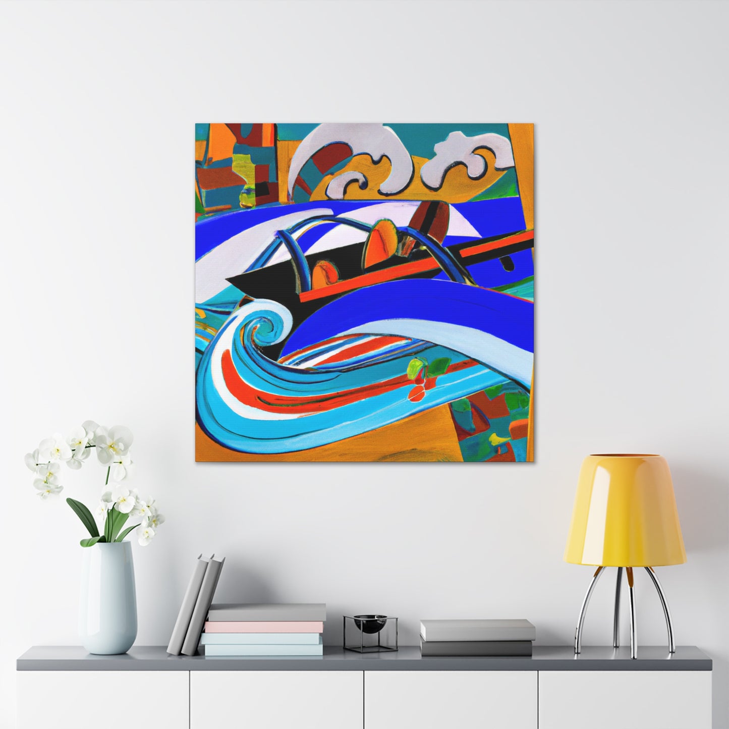 River in Moonlight Glow - Canvas