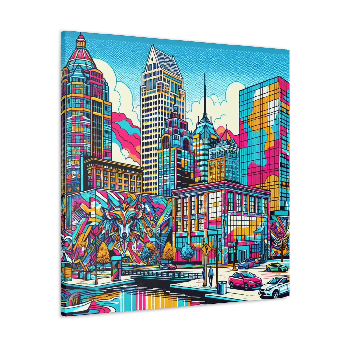 "Vibrant Milwaukee Mosaic" - Canvas