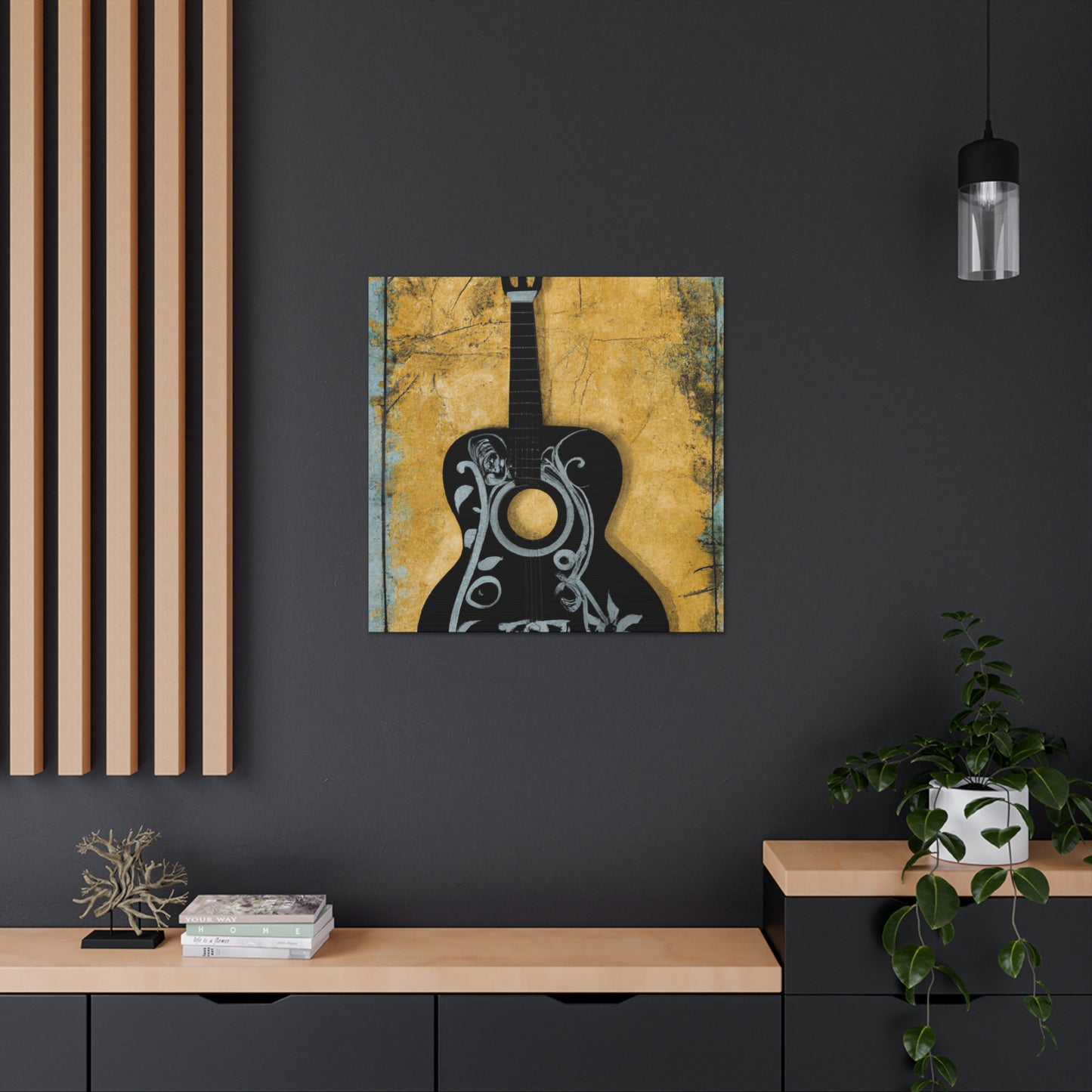 "Guitar's Resonant Melody" - Canvas